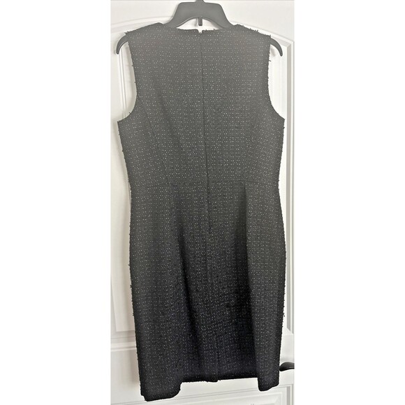 Anne Klein Women's Sleeveless Boucle Sheath Dress Formal Chic Causal Black 8 - Picture 9 of 12